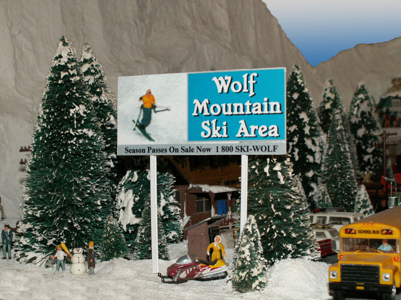 Wolf Mountain Ski Area  Billboard Sign