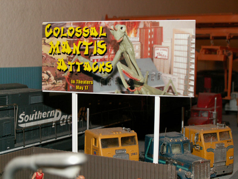 Colossal Mantis Attacks Movie Billboard Sign
